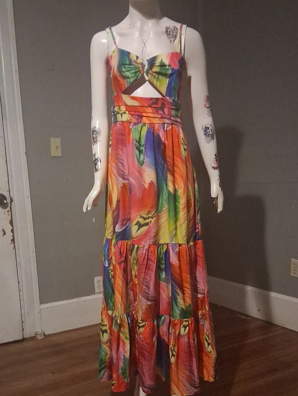 Red Dress Boutique Rainbow Cutout Maxi Dress - Multicolor